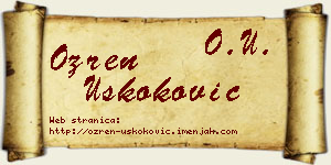 Ozren Uskoković vizit kartica